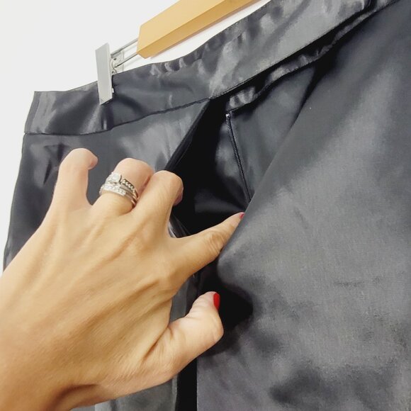 Reitmans Women's Black Pockets Flat Front High Rise Wide Leg Dress Pants Size 15 - Picture 5 of 12